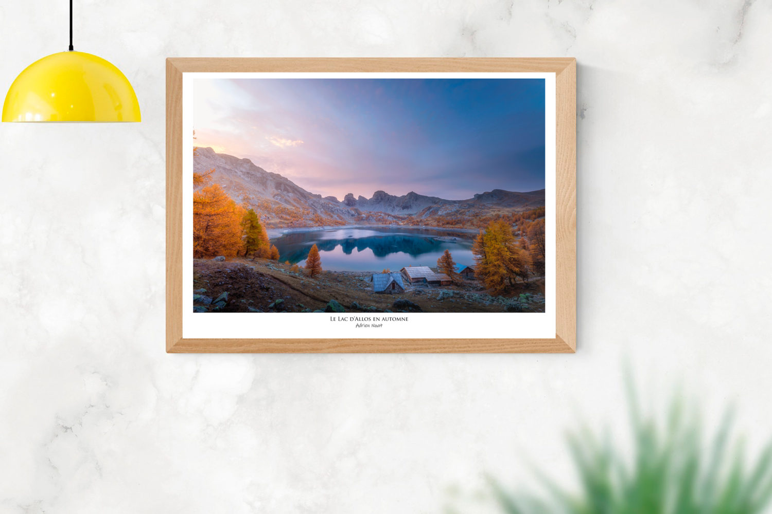 Affiche "Le lac d'Allos en automne"
